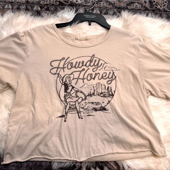 Altar’d State Howdy Honey Crop T-Shirt sz L - Picture 1 of 5